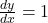 \frac{dy}{dx}=1