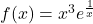 f(x)=x^3 e^\frac{1}{x}