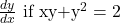 \(\frac{dy}{dx}\) if xy+y^2=2